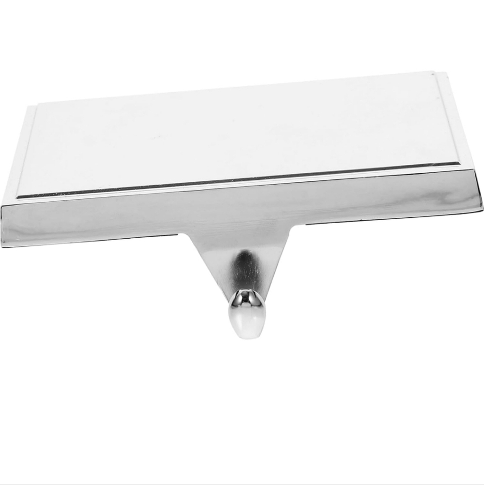 2 Silver Weighted Metal Shelves/ Mantel Hooks
